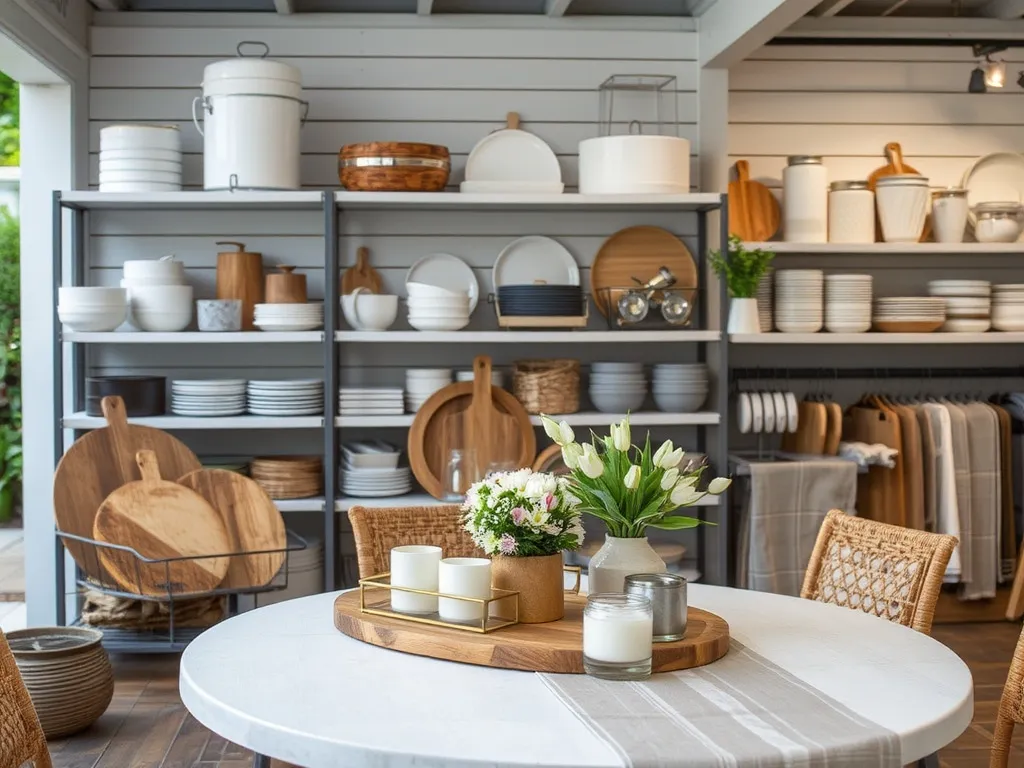 Mix of materials: wood, linen and ceramic on a table