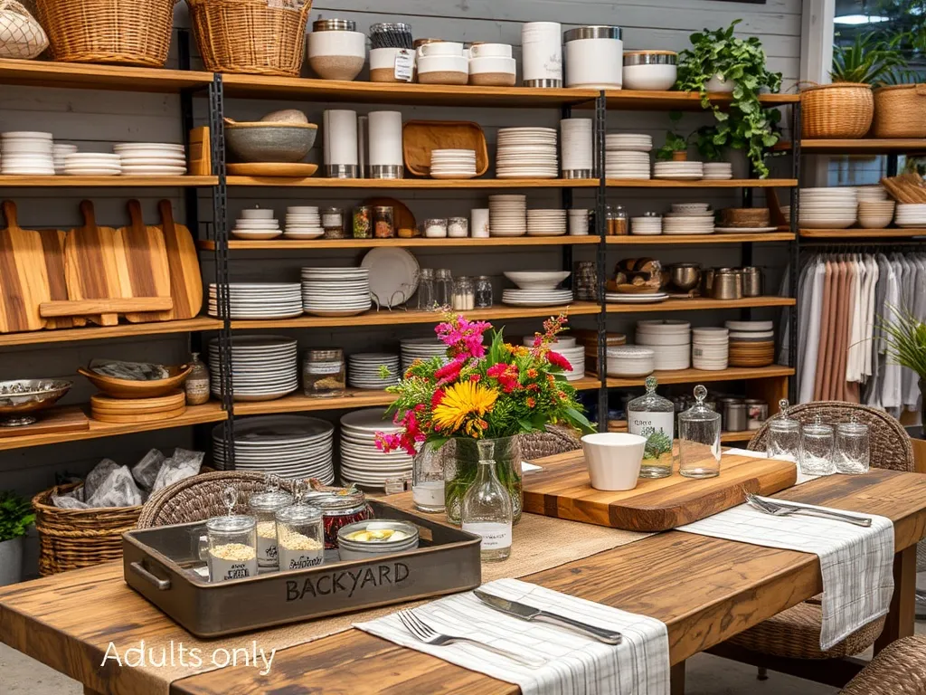 Table setting with rustic wooden cutlery